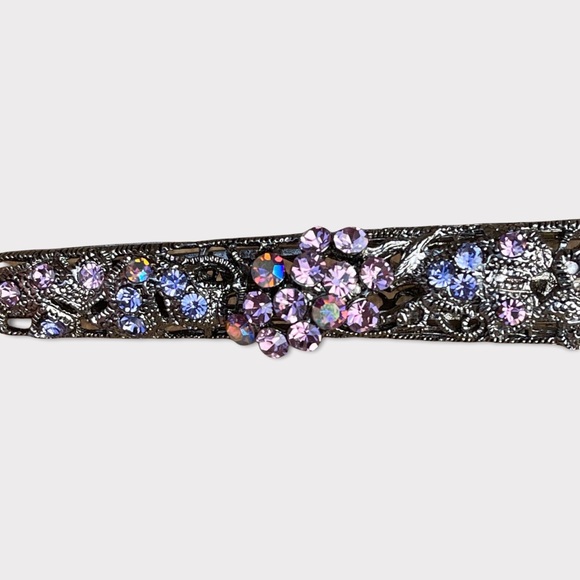 Vintage Swarovski Crystal hair clip w/beautiful silver work - Picture 12 of 13
